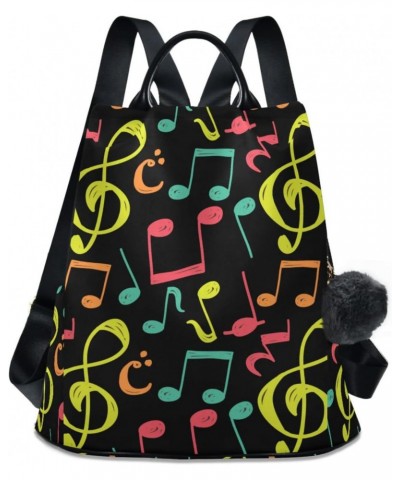 Music Note Backpack Purse for Women Fashion Ladies Shoulder Bags Large Travel Bag $21.59 Backpacks