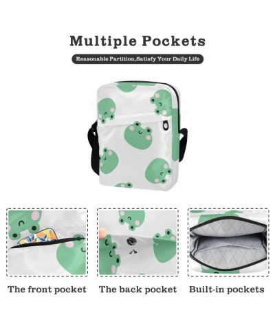 Crossbody Phone Bag Cute Green Frog on White Small Messenger Shoulder Bag Cash Handbag Wallet Purse(236rh7a) $11.21 Crossbody...