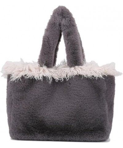 Fashion Handbag Fuzzy Bag Women, Shoulder Handbags Top Handle Grunge Chic Puffy Bag Daily Use Bag Fluffy Daypack Grey $19.94 ...