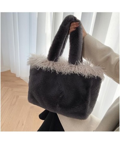 Fashion Handbag Fuzzy Bag Women, Shoulder Handbags Top Handle Grunge Chic Puffy Bag Daily Use Bag Fluffy Daypack Grey $19.94 ...