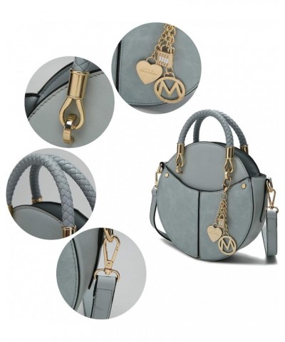 MKF Stylish Round Crossbody Bag for Women – PU Leather Wristlet Handbag – Lady Fashion Circle Messenger Purse Pewter $26.31 C...