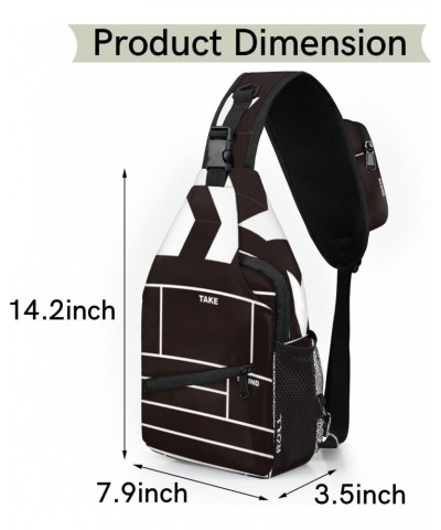 Movie Clapboard Sling Bag Adjustable Sling Backpack Crossbody Shoulder Backpack Anti-theft Rope Chest Shoulder Daypack for Tr...