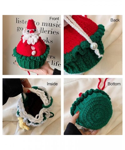 Women Knitted Shoulder Bag Christmas Ornaments Fashion Crossbody Handbag Small Cute Purse for Christmas Time Red $12.09 Shoul...