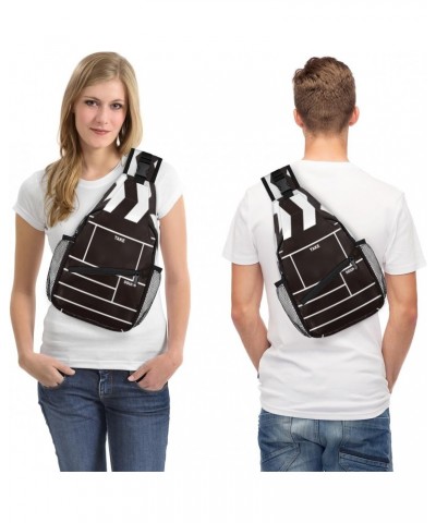 Movie Clapboard Sling Bag Adjustable Sling Backpack Crossbody Shoulder Backpack Anti-theft Rope Chest Shoulder Daypack for Tr...