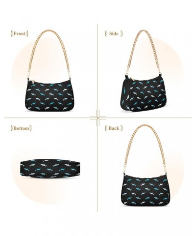 Chain Shoulder Bag Tote Handbag Purse for Women Sharks $13.80 Shoulder Bags