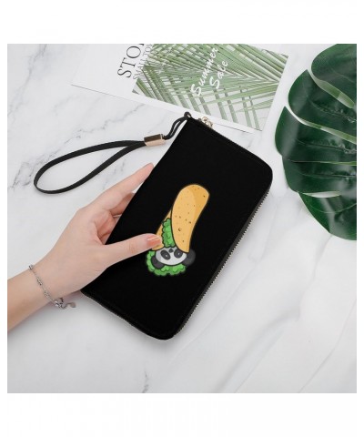 Panda Burrito Taco Cute Novelty Wallet with Wrist Strap Long Cellphone Purse Large Capacity Handbag Wristlet Clutch Wallets $...