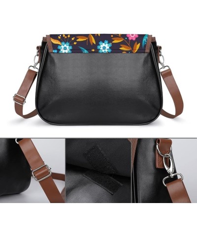 Autumn, Bear, Maple Leaf Women Leather Expandable Travel Crossbody Adjustable Strap Style-14 $18.56 Crossbody Bags