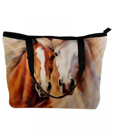 Tote Bag with Zipper, Casual Handbags for Women, Shoulder Bag, horse $15.32 Totes