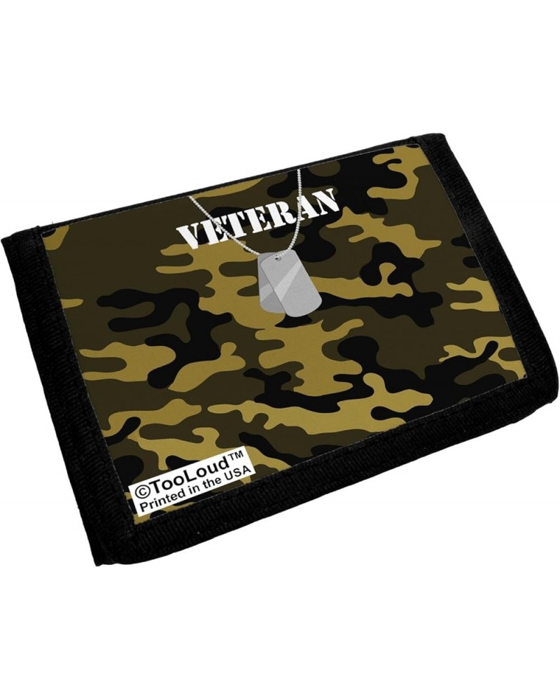 Veteran Dog Tags Trifold Wallet All Over Print White $13.52 Wallets