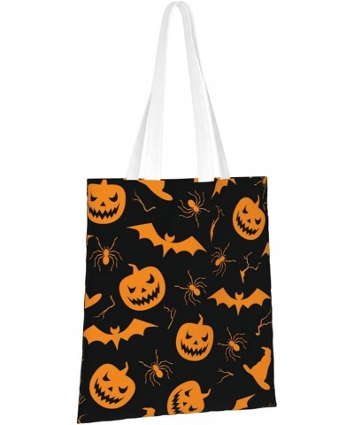 Halloween Pumpkins Single Shoulder Fashion Canvas Tote Shopping Bags Handbags For Men And Women Halloween Pumpkins23 $11.72 T...