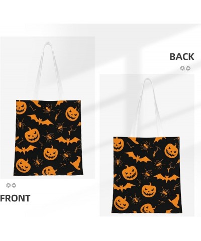 Halloween Pumpkins Single Shoulder Fashion Canvas Tote Shopping Bags Handbags For Men And Women Halloween Pumpkins23 $11.72 T...