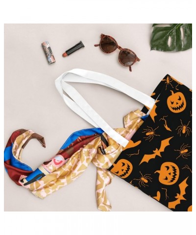 Halloween Pumpkins Single Shoulder Fashion Canvas Tote Shopping Bags Handbags For Men And Women Halloween Pumpkins23 $11.72 T...