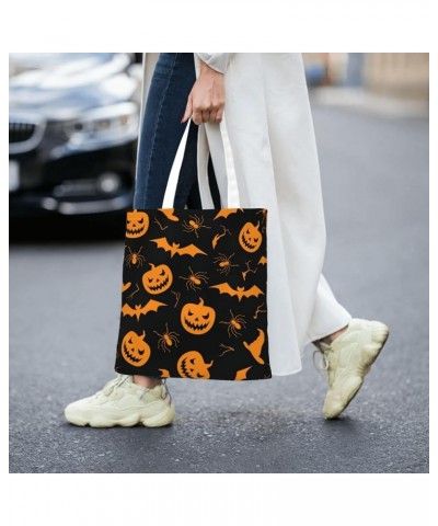 Halloween Pumpkins Single Shoulder Fashion Canvas Tote Shopping Bags Handbags For Men And Women Halloween Pumpkins23 $11.72 T...