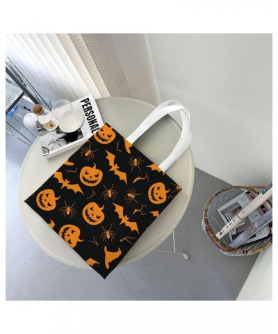 Halloween Pumpkins Single Shoulder Fashion Canvas Tote Shopping Bags Handbags For Men And Women Halloween Pumpkins23 $11.72 T...