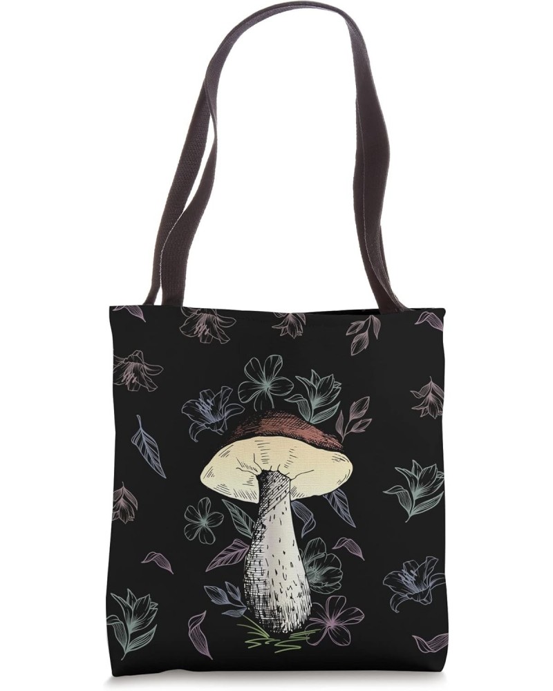 Cottagecore Forest Mushroom Goblincore Aesthetic Leaves Tote Bag $16.21 Totes