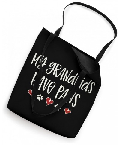 My Grandkids Have Paws Funny Dog Cat Grandma Grandpa Tote Bag $12.69 Totes