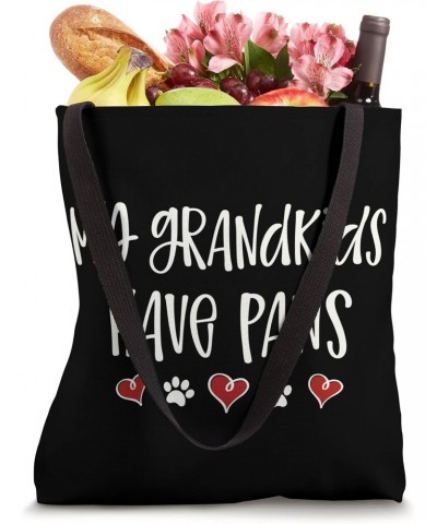 My Grandkids Have Paws Funny Dog Cat Grandma Grandpa Tote Bag $12.69 Totes