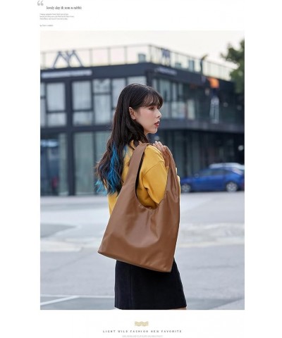 Hobo Tote Bag for Women Trendy PU Leather Shoulder Bag Large Casual Hobo Handbag Brown $16.45 Totes