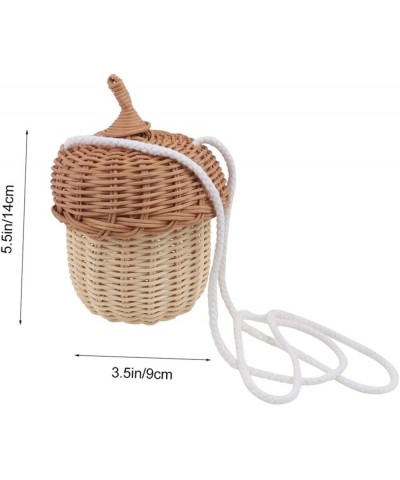 4 Pcs Pine Cone Satchel Kids Crossbody Bags Handwoven Tote Bag Small Handbag Wallet Straw Basket Bag As Shownx3pcs $34.97 Cro...