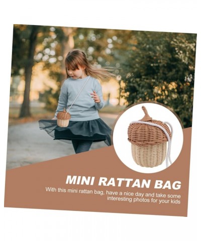 4 Pcs Pine Cone Satchel Kids Crossbody Bags Handwoven Tote Bag Small Handbag Wallet Straw Basket Bag As Shownx3pcs $34.97 Cro...