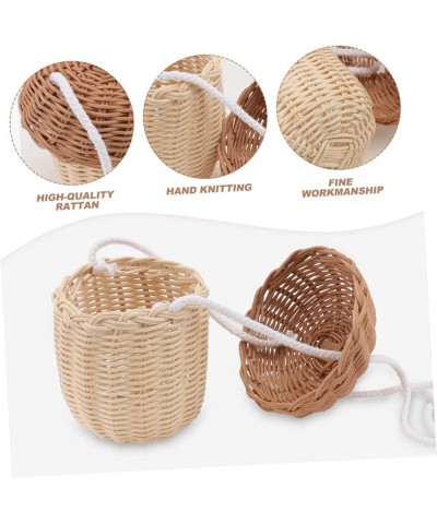 4 Pcs Pine Cone Satchel Kids Crossbody Bags Handwoven Tote Bag Small Handbag Wallet Straw Basket Bag As Shownx3pcs $34.97 Cro...