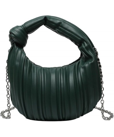 Ruched Dumpling Bag for Women，Cloud Handbag Clutch Purse Retro Shoulder Crossbody Bags Green $24.18 Shoulder Bags