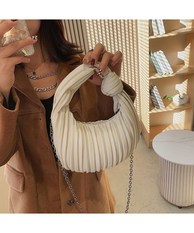 Ruched Dumpling Bag for Women，Cloud Handbag Clutch Purse Retro Shoulder Crossbody Bags Green $24.18 Shoulder Bags