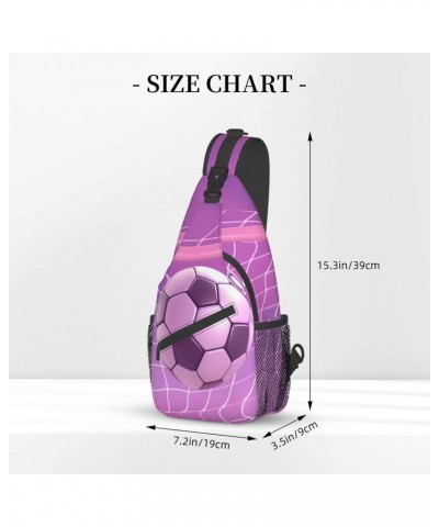 Sports Soccer Crossbody Sling Bag for Men Women Sling Backpack Shoulder Bag Casual Hiking Daypack Chest Bag for Travel Outdoo...