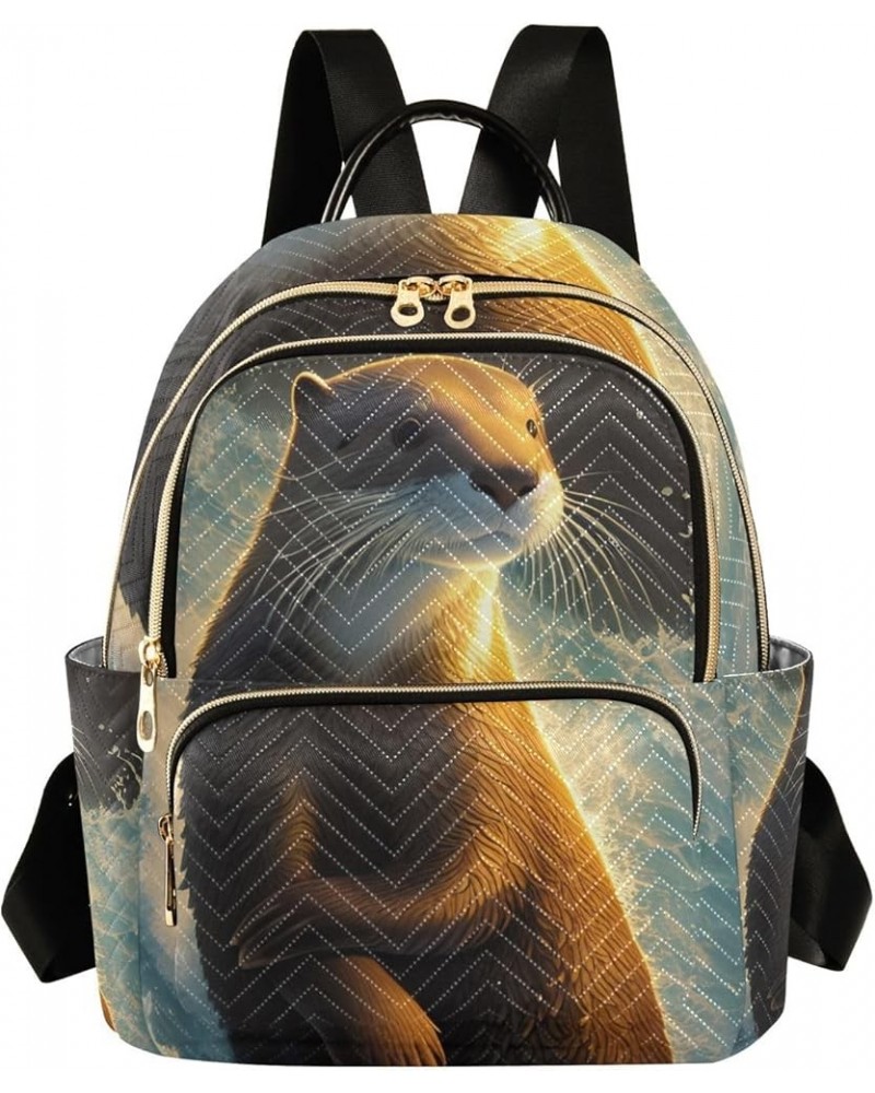 Otter Standing Women's Backpack Purse Fashion Travel Anti Theft Backpack Casual Daypack for Work College,M Medium $16.45 Back...