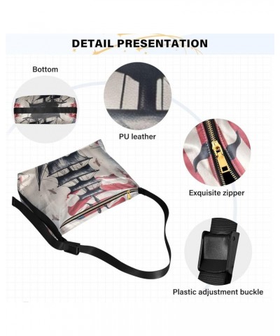 Food Ingredients Crossbody Bags Crossbody Tote Bag Leather Shoulder Bag Leather Handbags Usa Flag and Board $21.45 Hobo Bags