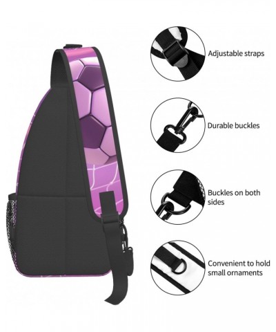 Sports Soccer Crossbody Sling Bag for Men Women Sling Backpack Shoulder Bag Casual Hiking Daypack Chest Bag for Travel Outdoo...