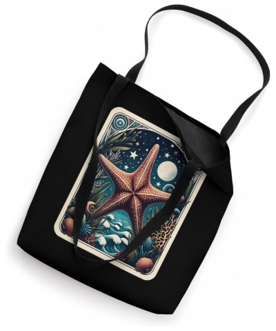 Ocean's Lullaby Tarot Card Starfish Amidst Waves Tote Bag $12.99 Totes