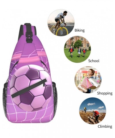 Sports Soccer Crossbody Sling Bag for Men Women Sling Backpack Shoulder Bag Casual Hiking Daypack Chest Bag for Travel Outdoo...