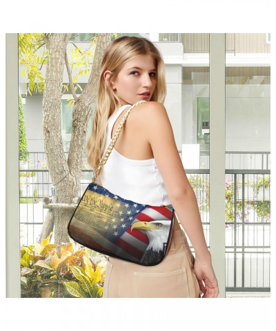 Shoulder Bags for Women Patriotic Eagle Hobo Tote Handbag Small Clutch Purse with Zipper Closure $17.35 Shoulder Bags