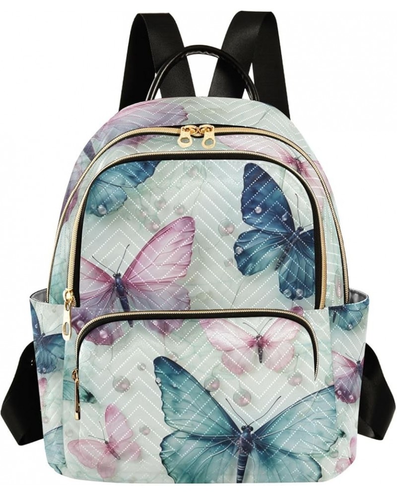 Mini Backpack Purse for Women, Marble Butterfly Travel Bag Casual Daypack Shoulder Bag Medium $17.91 Backpacks