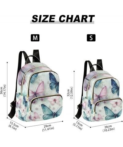 Mini Backpack Purse for Women, Marble Butterfly Travel Bag Casual Daypack Shoulder Bag Medium $17.91 Backpacks