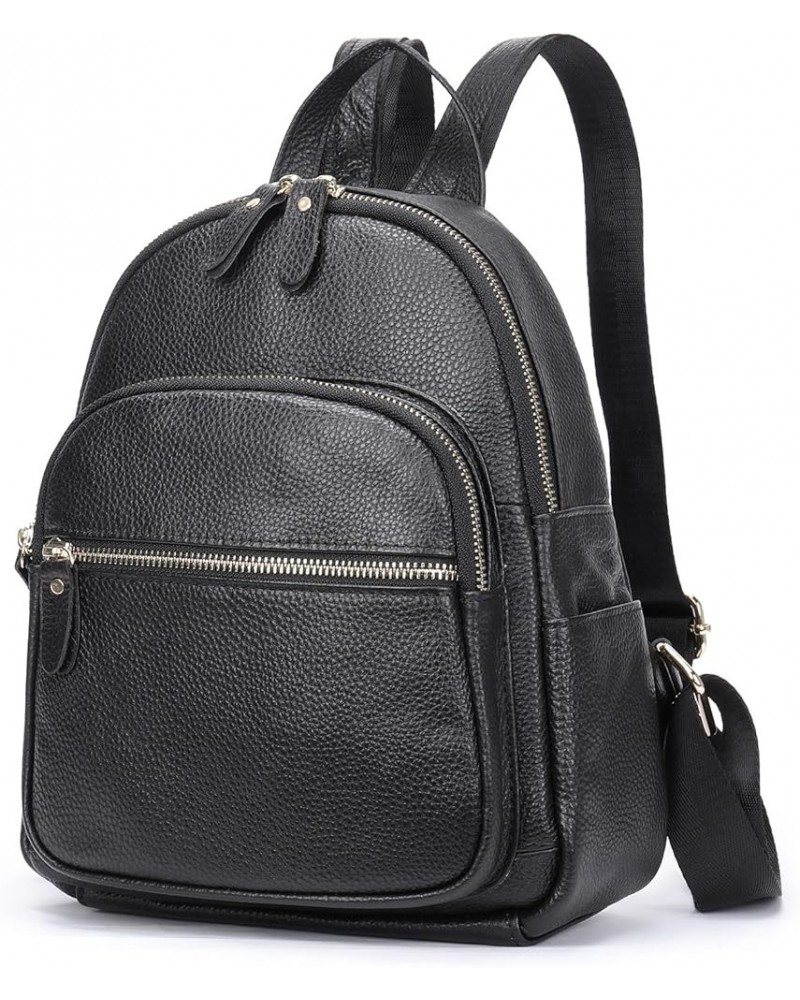 Fashion Backpack Purse for Women Soft Pebbled Leather Daypack Shoulder Bag Satchel Purse Office Casual (B-Black) B-black $16....