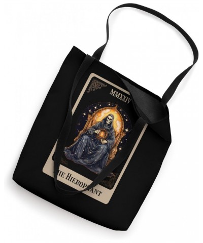 Skeleton Full Moon The Hierophant Tarot Card Goth Wicca Tote Bag $11.87 Totes