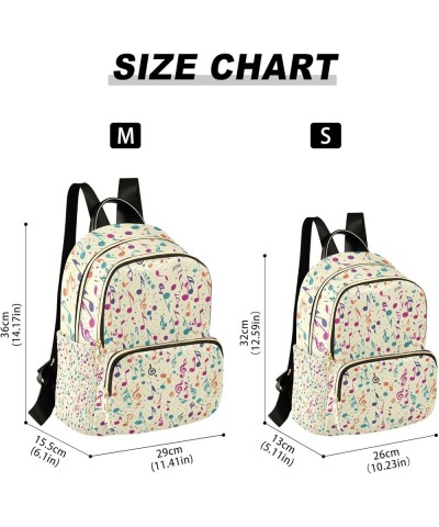 Small Backpack Purse for Women, Music Notes Travel Bag Casual Daypack Shoulder Bag Medium $17.64 Backpacks