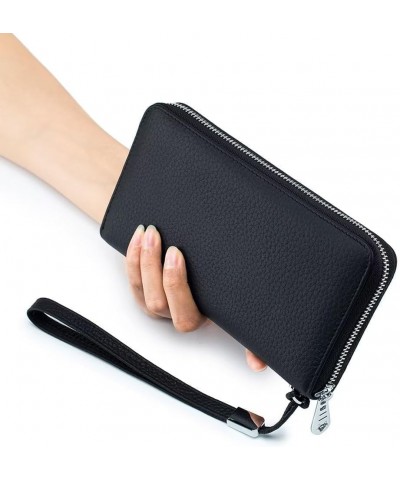 Wallet for Women RFID Blocking Leather Card Case Elegant Clutch Purse Travel Phone Wallet with Removable Wrist Strap Brown $3...