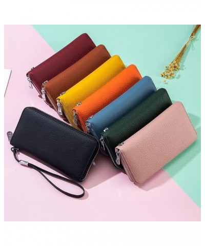 Wallet for Women RFID Blocking Leather Card Case Elegant Clutch Purse Travel Phone Wallet with Removable Wrist Strap Brown $3...