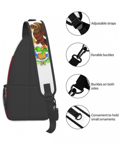 Cross Shoulder Bag Mexican Flag Chest Pack Adjustable Strap Outdoor Sling Daypack For Men Women $16.35 Crossbody Bags