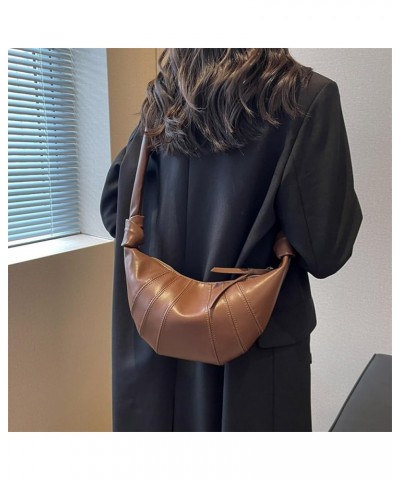 Crescent Crossbody Bag for Women Faux Leather Dumpling Bags Purse Half Moon Shoulder Bag Sling Bag Handbag Satchels Coffee $2...