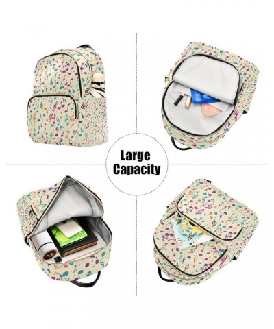 Small Backpack Purse for Women, Music Notes Travel Bag Casual Daypack Shoulder Bag Medium $17.64 Backpacks