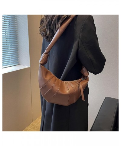 Crescent Crossbody Bag for Women Faux Leather Dumpling Bags Purse Half Moon Shoulder Bag Sling Bag Handbag Satchels Coffee $2...