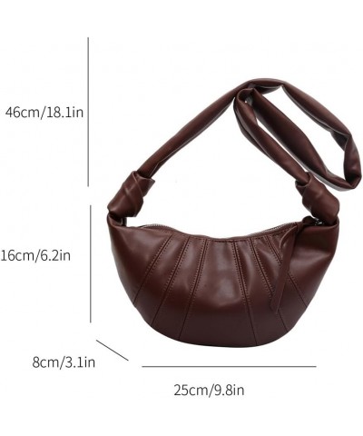 Crescent Crossbody Bag for Women Faux Leather Dumpling Bags Purse Half Moon Shoulder Bag Sling Bag Handbag Satchels Coffee $2...