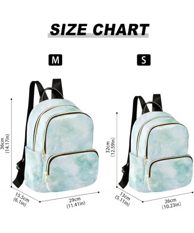 Light Blue Marble Textures Fashion Backpack Purse for Women, Casual Daypacks, Ladies Gift for Traveling Hiking Multicolor Sma...