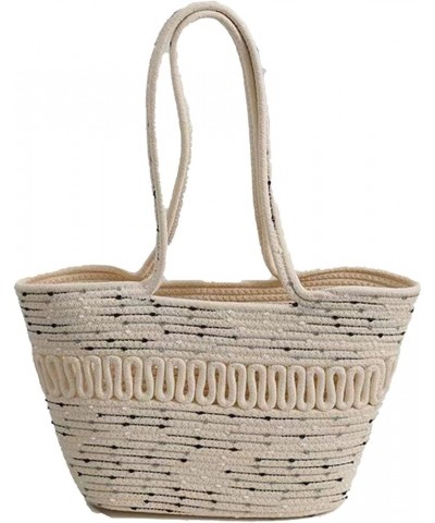 Women Straw Shoulder Bag, Straw Woven Bag Straw Satchel Weave Bag Large Bucket Tote Summer Beach Woven 03 $10.28 Totes