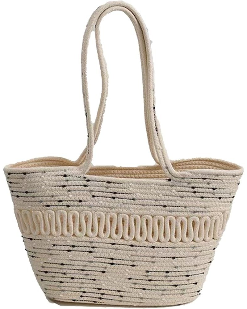 Women Straw Shoulder Bag, Straw Woven Bag Straw Satchel Weave Bag Large Bucket Tote Summer Beach Woven 03 $10.28 Totes