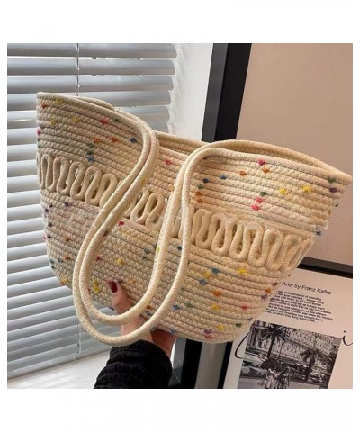 Women Straw Shoulder Bag, Straw Woven Bag Straw Satchel Weave Bag Large Bucket Tote Summer Beach Woven 03 $10.28 Totes